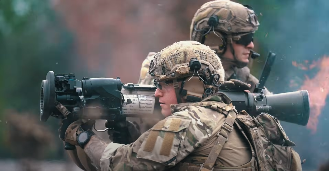 Army Ranger firing the M3 MAAWS Carl Gustaf Recoilless Rifle