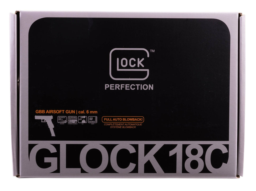 GLOCK G18C GEN 3 GBB 6MM BLACK AIRSOFT PISTOL | OFFICIALLY LICENSED BY GLOCK