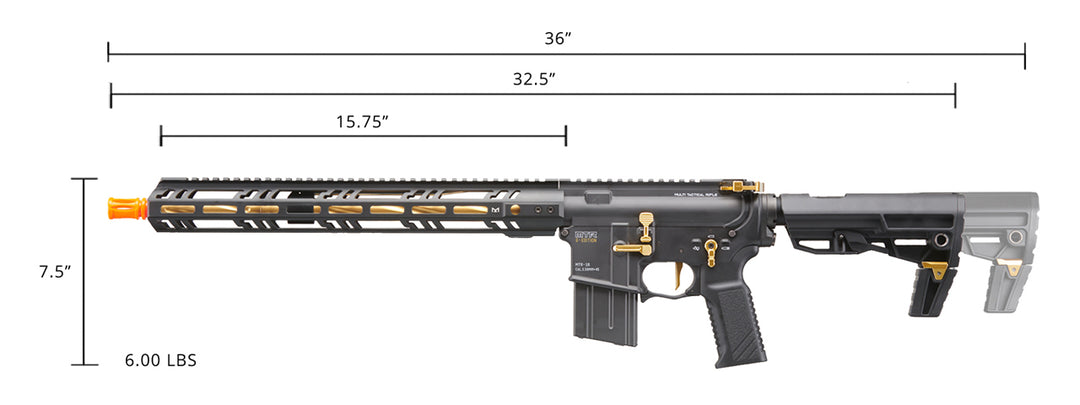 TOKYO MARUI MTR16 G RIFLE | GBBR AIRSOFT (BLACK & GOLD)