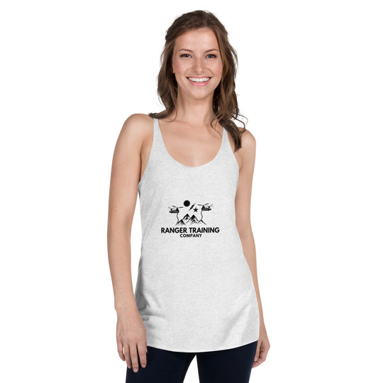 Women's Racerback Tank Large Logo "Live Laugh Live Fire"